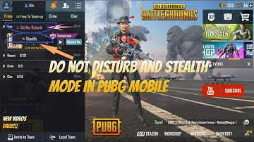 Do not disturb and Stealth Mode in PUBG Mobile || New Features - Must Watch || HartFORD Gaming