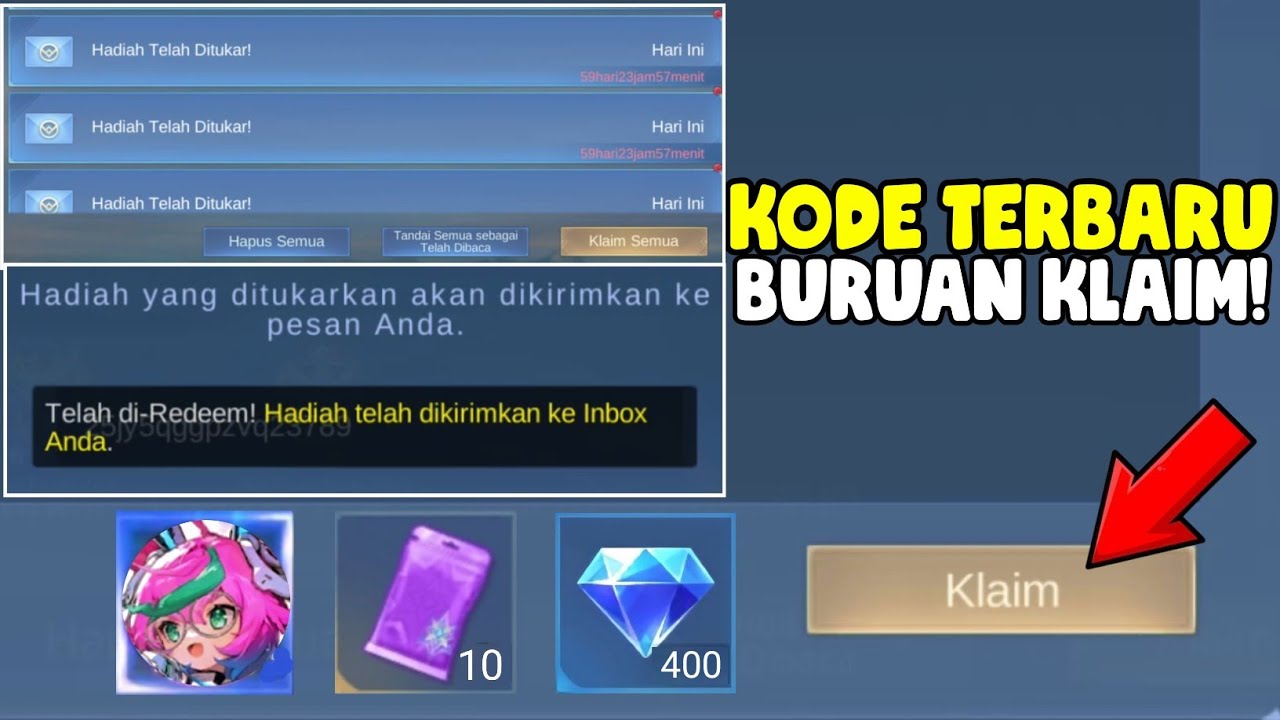 KODE REDEEM MOBILE LEGENDS TERBARU HARI INI KLAIM SKIN GRATIS | CARA ...
