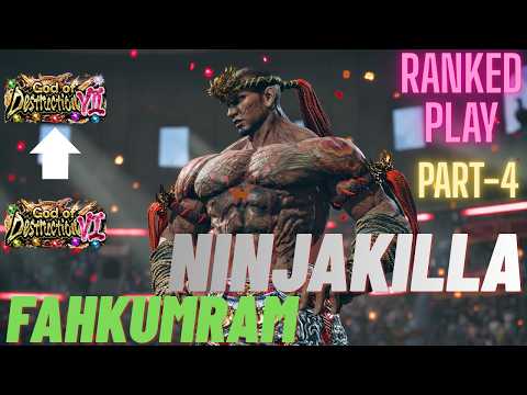 Tekken 8 | NinjaKilla (Fahkumram) God 6 To God 7 Part-4 Ranked Play