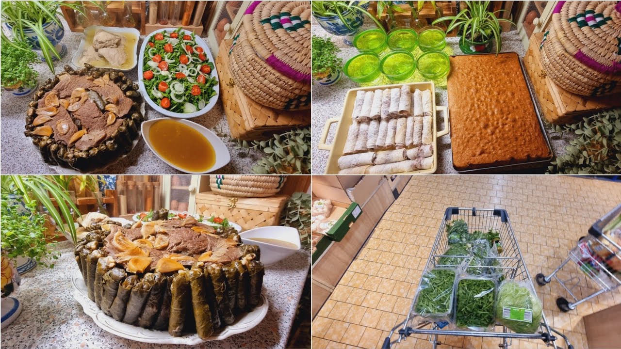 مشتريات باللون الأخضر 💚تجهيزات السهرة بلشت كيكة ،مسخن ،وأخيرا طبخت اليبرق🤭