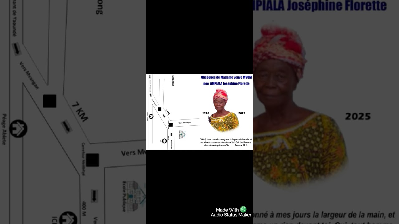 Hommage à maman Mvom Joséphine 