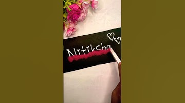 ✨Nitiksha❤️‍🔥Cute Name Art | Satisfying ASMR Writing ✍️💖 #shorts #calligraphy #sandart #art
