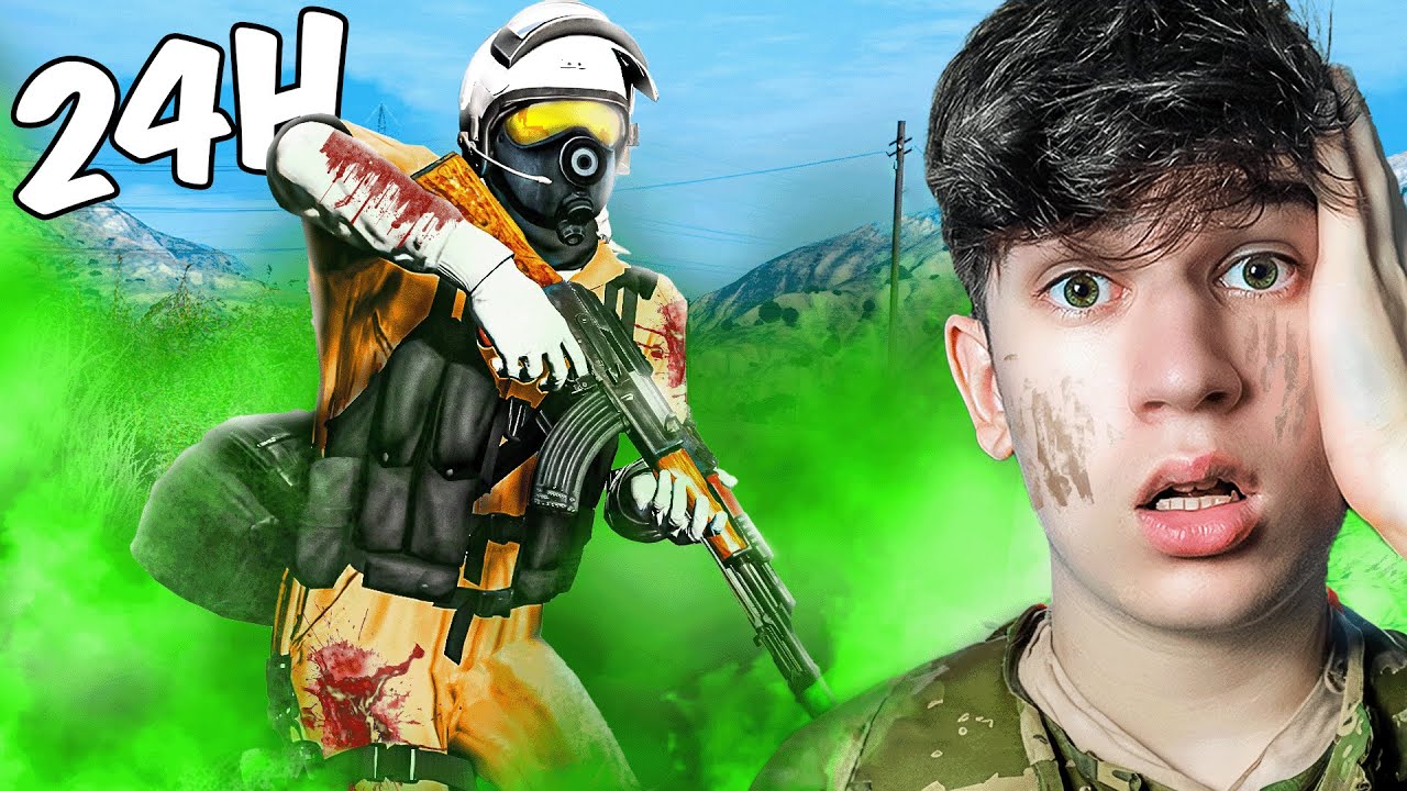 Spędziłem 24h jako POGROMCA ZOMBIE!🟩