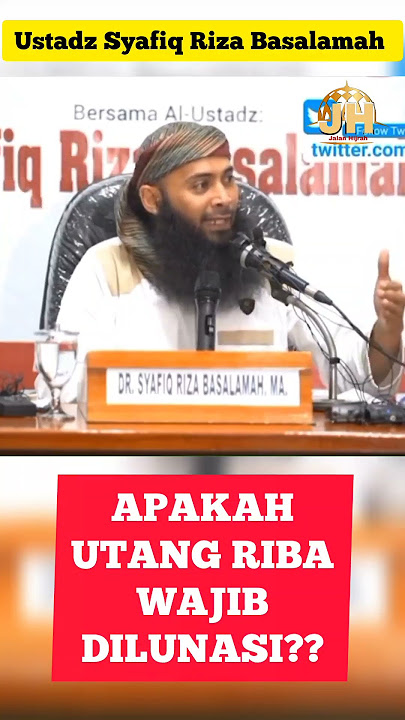 Is it obligatory to repay usury debts? || Ustadz Syafiq Riza Basalamah