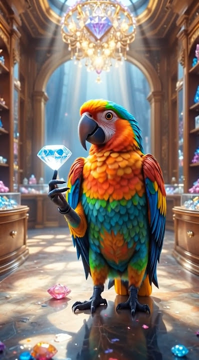 A Colorful Parrot’s Diamond Dream 💎 | From the Desert Road to Burj Khalifa ✨| Magical Animated Story