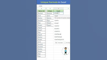 Excel Job Interview Questions UNIQUE Formula in Excel #excel #microsoftexcel #excel #exceltutorial