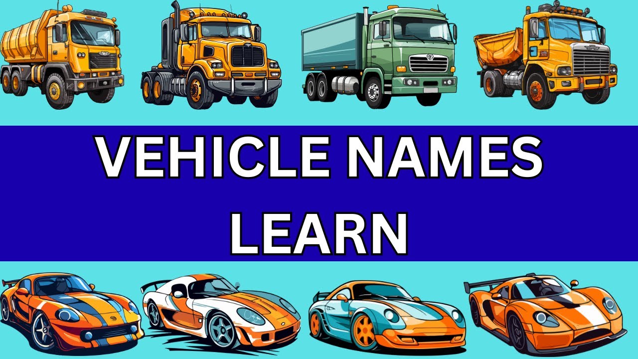 Vehicle Name | Vehicles Animation for Toddlers | Vehicles Vocabulary for Kids |