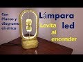 Como hacer LÁMPARA CASERA ARTESANAL de led [LED lamp] Con planos imprimibles