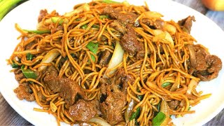 CHEAPER AND BETTER THAN TAKEOUT  Beef Lo Mein Recipe (牛肉捞面)