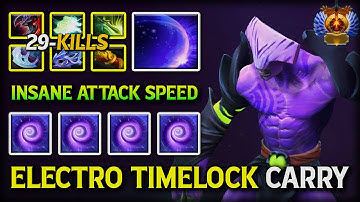 ELECTRO TIMELOCK Safelane Faceless Void | Insane Attack Speed Build | Chrono Mjollnir Chaos DotA 2