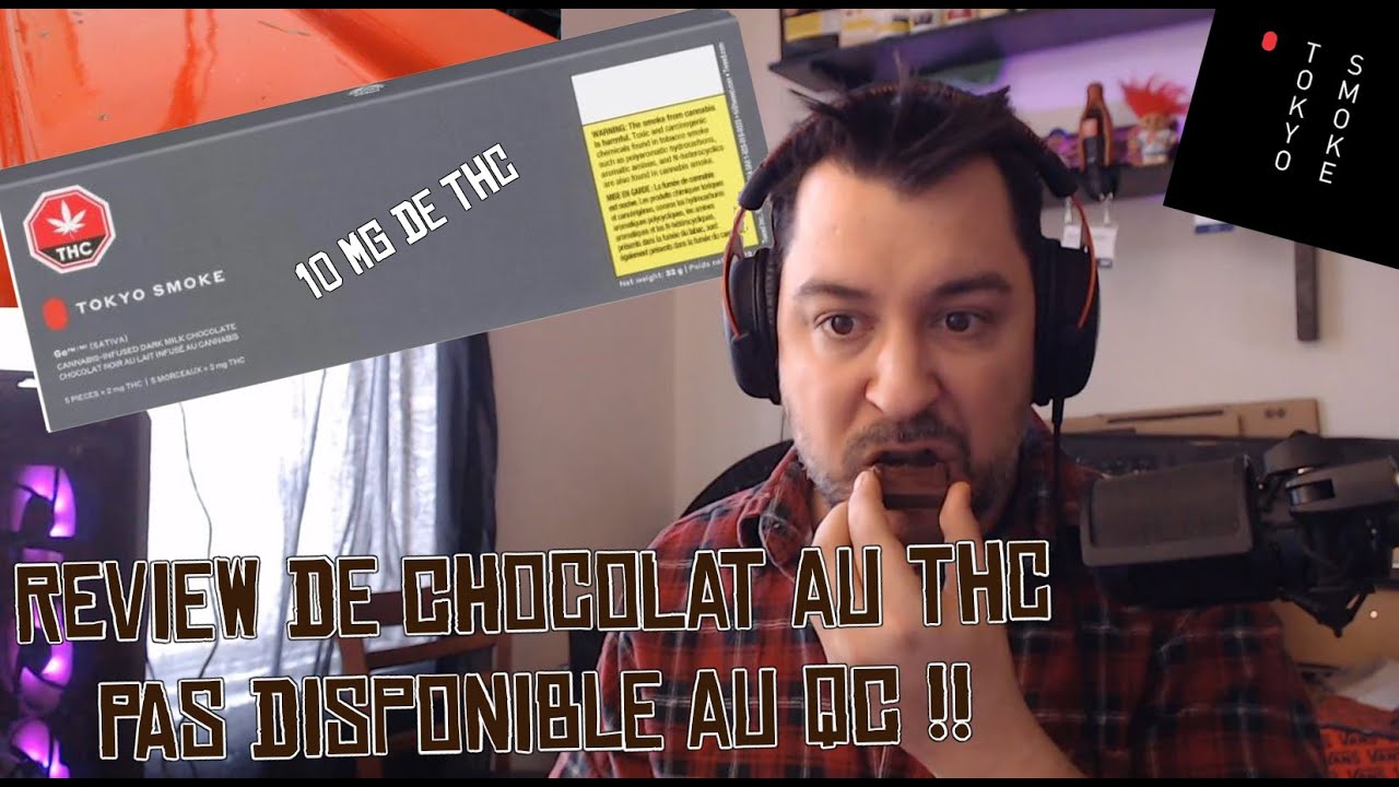 Review TOKYO SMOKE GO 10mg THC Barre de Chocolat PAS DISPO AU QC edible cannabis comestible Tweed