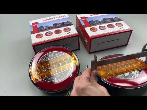 Ліхтар LED задній багатофункціональний 12В-24В із захистом IP67 DRL, що біжить світлом стоп сигнал, видео 1