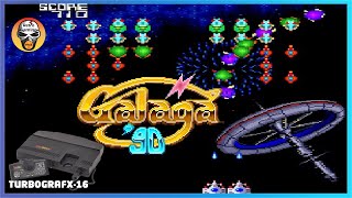 Galaga '90  TurboGrafx16 (PC Engine)  gameplay on Mister FPGA