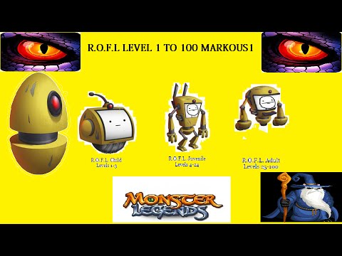 monster legends r.o.f.l nivel 1 al 100 - YouTube