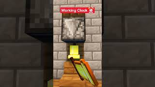 Minecraft Working Clock😱 #shorts