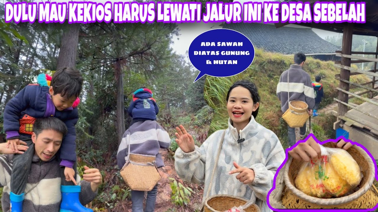 BAWA BAHAN MAKANAN KE DESA LOHUTANG LEWAT JALAN PINTAS, WAOW HARUS LEWATI 3 GUNUNG KALAU MAU KE KIOS