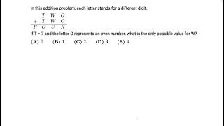 AMC 8 2003 Question 14 - In this addition problem, each letter stands for a different digit.