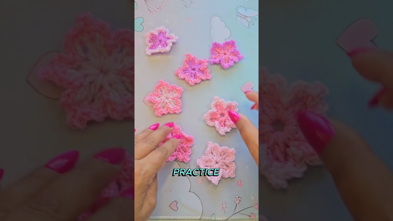 How Yarn Weight Changes Your Crochet Flower Size 🌸