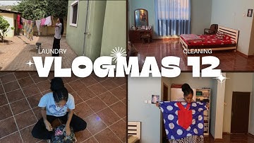 VLOGMAS 12: Laundry| Cleaning my space| Unboxing items for my brand 