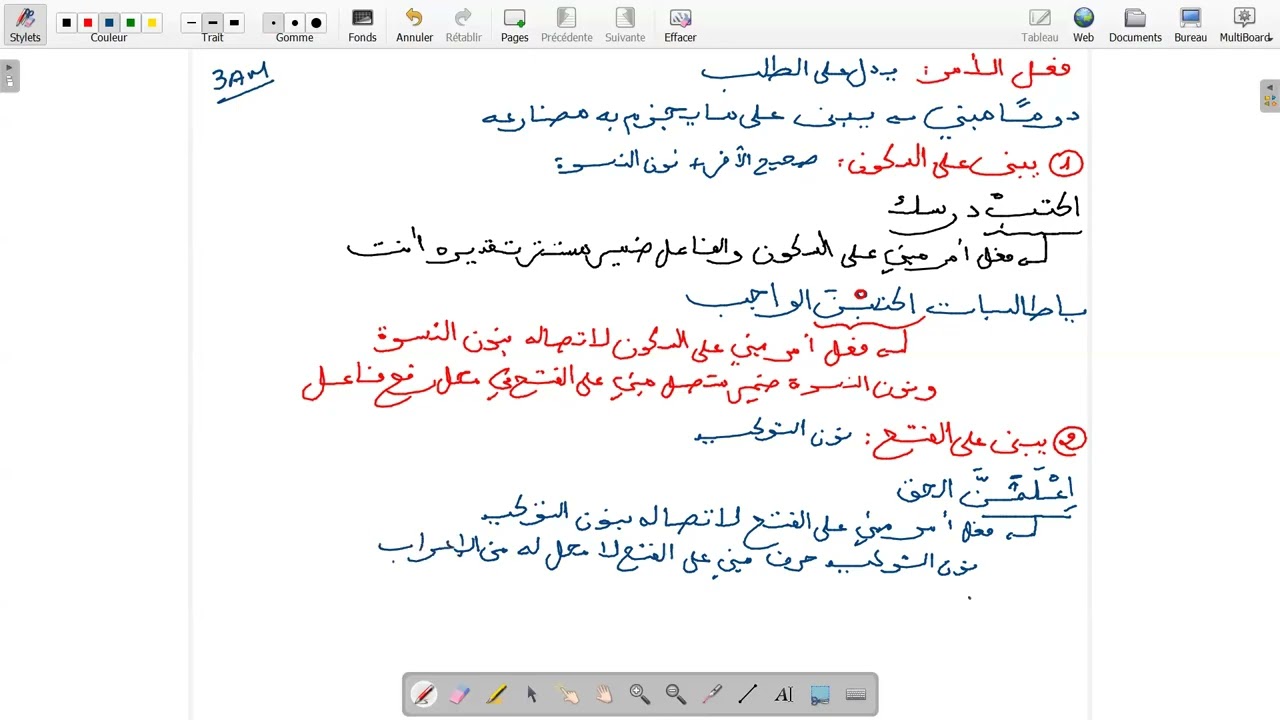 بناء فعل الأمر ثالثة متوسط