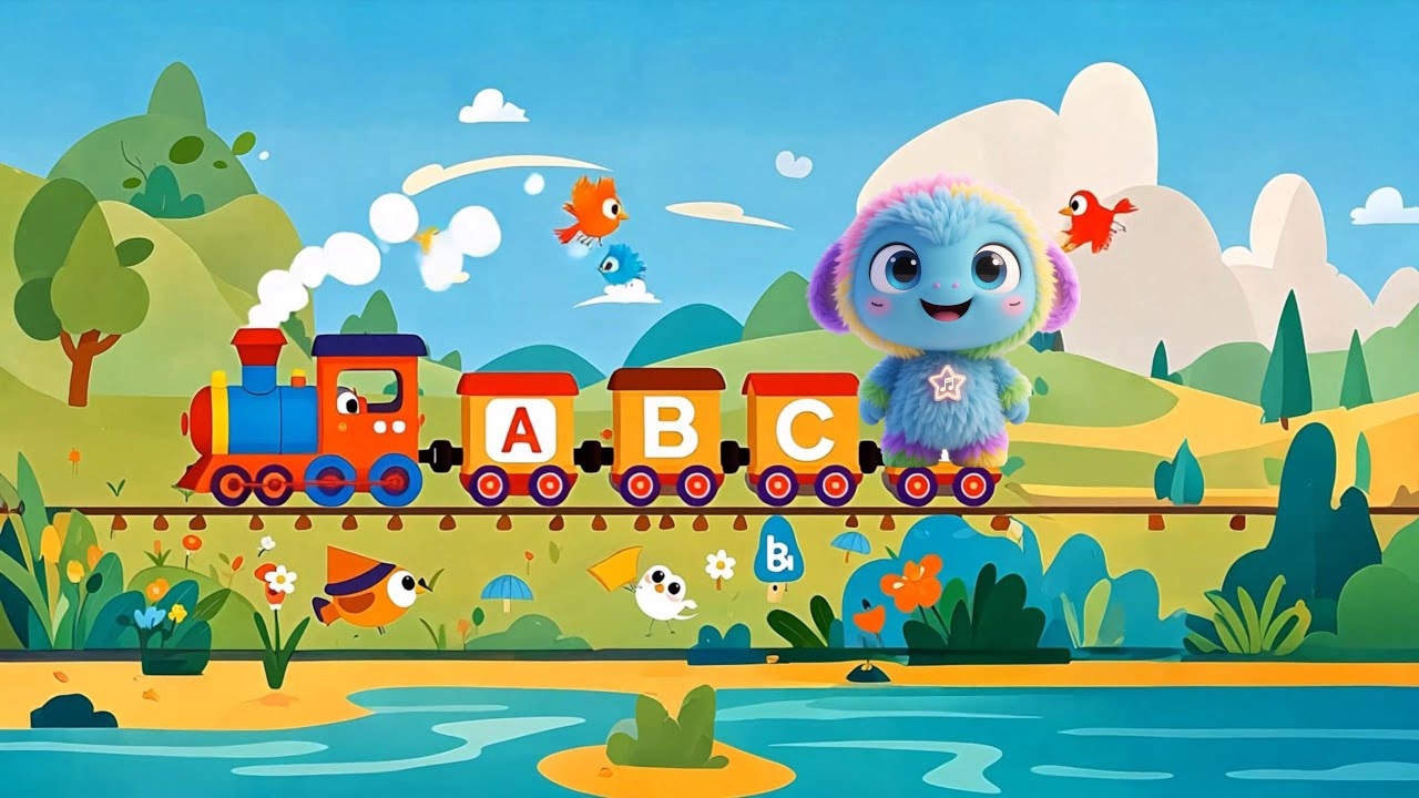 ABC Song 🚂 The Alphabet Train for Kids | Learn Letters A–Z | Kindifatoy ...
