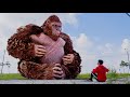 Best realistic king kong attack  kong 2 vs trex  jurassic park fanmade film  teddy chase