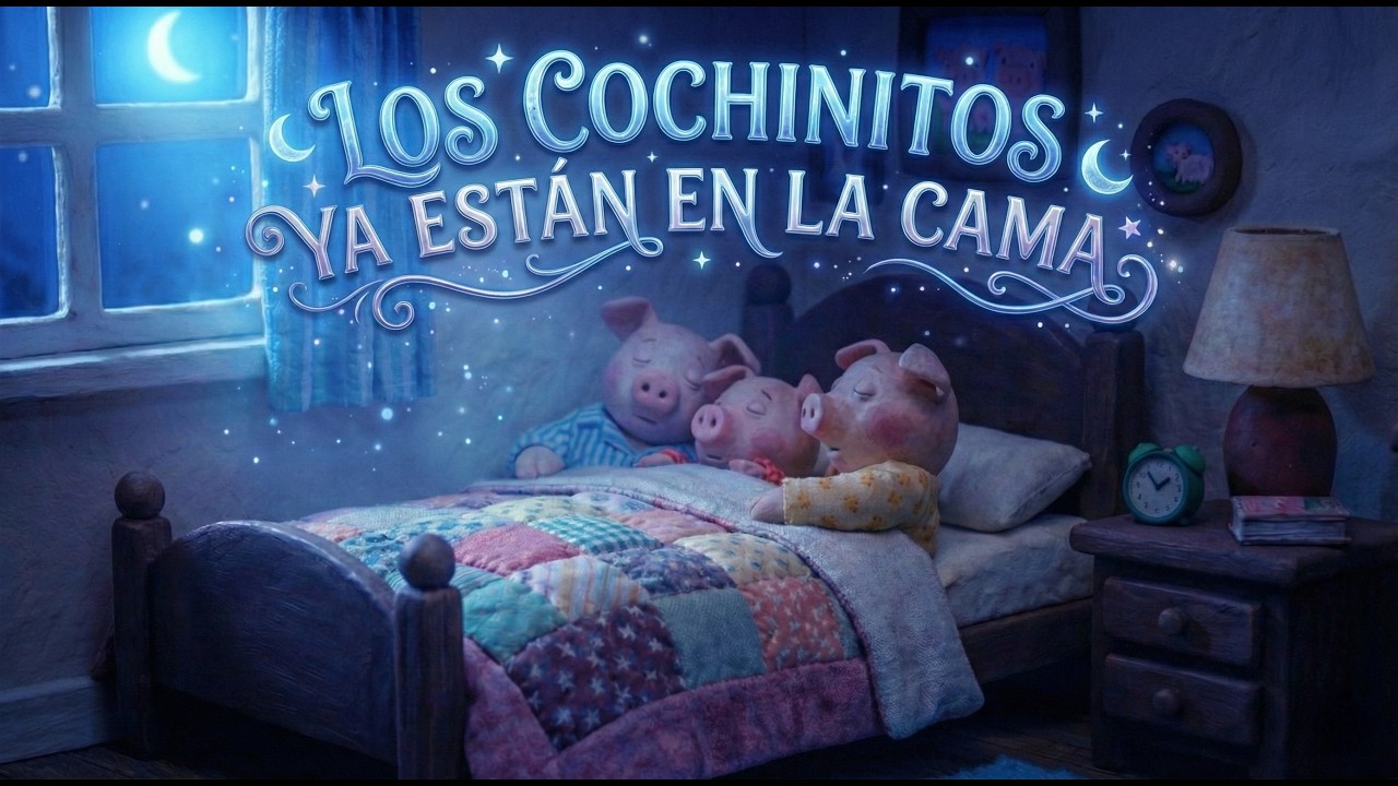 Los Cochinitos ya están en la Cama 🌙🐷 Música Relajante para Niños