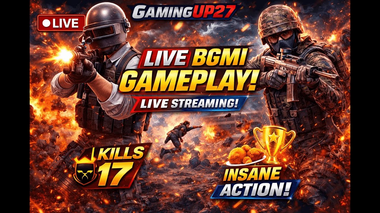 BGMI Live 🔥 | Intense Matches • Smart Gameplay • Full Action | Gaming UP27