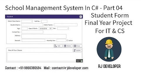 School Management System In C# - Part 04 Student From
