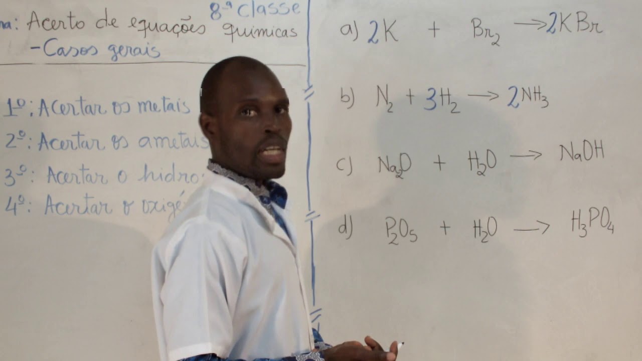 Acerto de equações químicas - YouTube