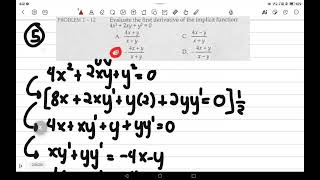 DIFFERENTIAL CALCULUS: DERIVATIVE OF A FUNCTION (sample 5-10)