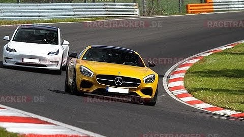 Tesla Model 3 Performance chases AMG GTS Edition 1 + 770HP C63 AMG on Nürburgring Nordschleife