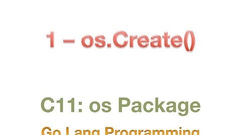 #golang #striversity 11.01 - Go os.Create