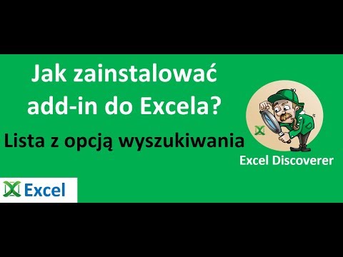 Excel - Jak zainstalować add-in dodatek do Excela - Lista z opcją wyszukiwania - porada #379