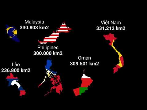So sánh kích thước các quốc gia ở Châu Á