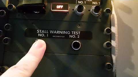 B737 Stall Warning Test NO1 and NO2