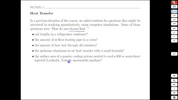 Week 3-1 Heat Transfer - MATH/MTHE 272