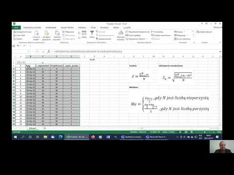 Średnia, mediana, odchylenie, dominanta (szereg prosty). Statystyka z programem Excel, odc. 2