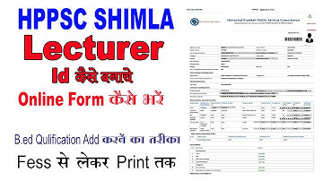 how to create hppsc shimla user id password | hppsc online form kaise bhare