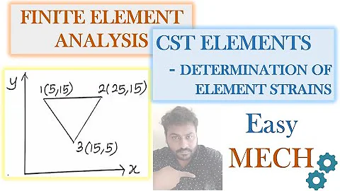 Determination of Element Strain Components of CST Element - Problem