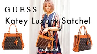 Shop GUESS Online Katey Canvas Katey Luxury Satchel