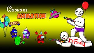 [어몽어스 Among Us] Survival Mode : Meccha Chameleon in ”A Pizza Party ” - AMONG US FUNNY ANIMATION screenshot 2