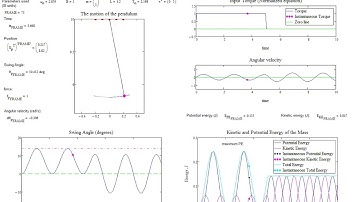 Forced response of a 2nd order undamped system: Pendulum:  long step function