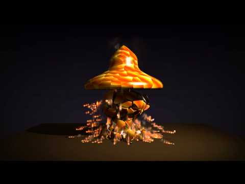 Blender 2.65 - Explosion, Fire, Cell Fracture and Physics Demo