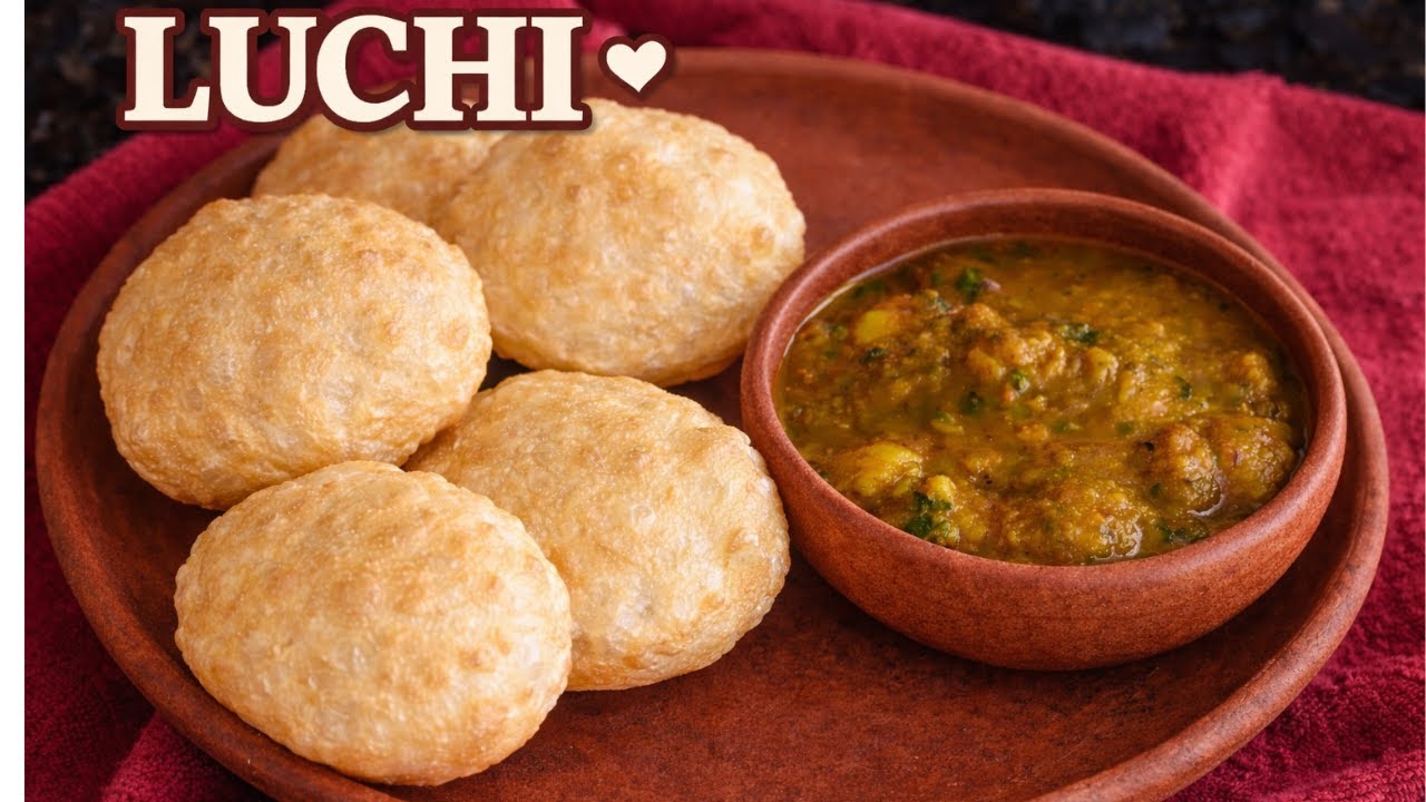 Soft & Fluffy Luchi Recipe | Easy Bengali Fried Bread | Indian Breads ...