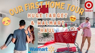 ✨🏠 First HOME TOUR | Huge TARGET & WALMART Shopping Haul | Adulting Hard as a NEWLYWED 😮‍💨💕😍
