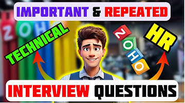 Zoho software developer technical interview questions | zoho hr interview questions