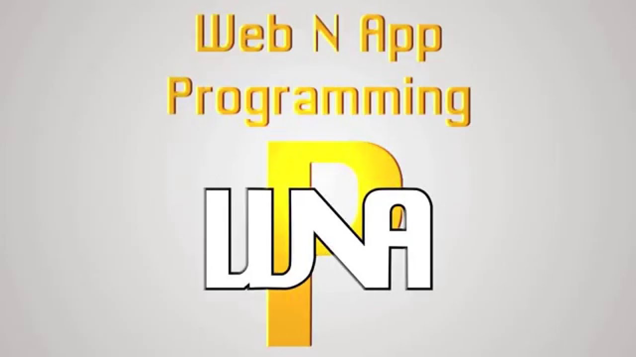 Web N App Programming - YouTube