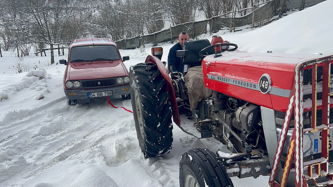 -5 derecede az kalsın kaza yapıyorduk yollar buz tutdu torosu çekemedik Erkunt58 4x4 ile çektik.