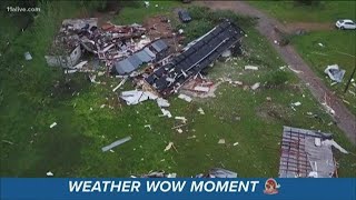 Drone video shows aftermath of tornado that hit Alabama